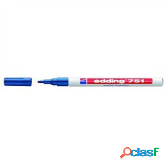 Marcatore EDDING 751 punta fine vernice azzurro