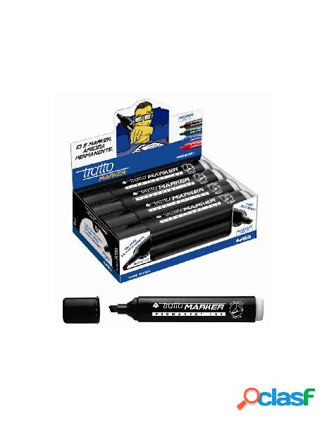 Marcatore tratto marker punta a scalpello nero - espositore