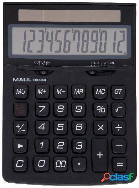 Maul ECO 850 Calcolatrice tascabile Nero Display (cifre): 12