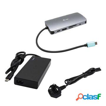 Metal usb-c nano dock hdmi/vga with lan + universal charger