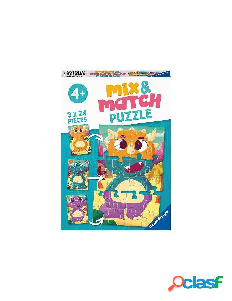 Mix & match 3 x 24 pcs dinosauri da mixare