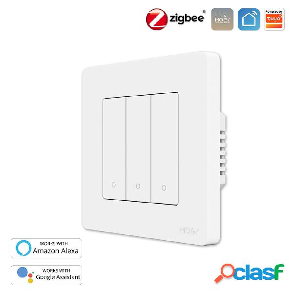 MoesHouse Tuya Smart Zigbe3.0 Interruttore a pulsante 3Gang