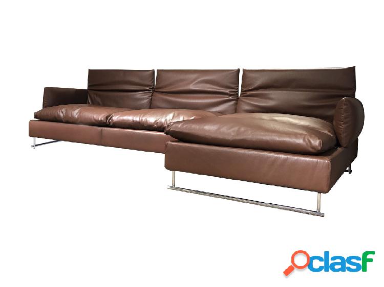 Moroso Shanghai Tip Divano - Pelle Cirè Walnut