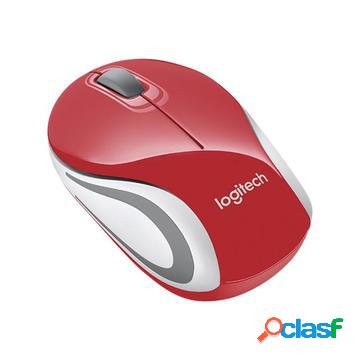 Mouse Senza Fili Ultra Portatile Logitech M187 - Rosso /