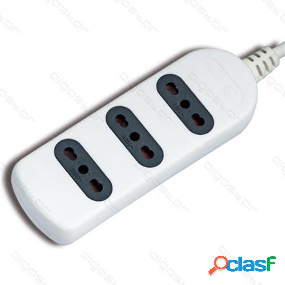 Multipresa Ciabatta Elettrica 3 Posti - Cavo Da 1,5 Metri -