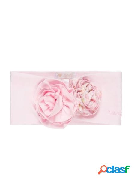 Nanan fascia per capelli con roselline rosa