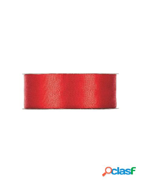 Nastro raso mm25x50mt rosso