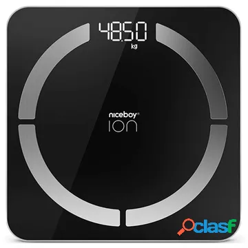 Niceboy Ion Smart Scale con 12 parametri del corpo - Nero