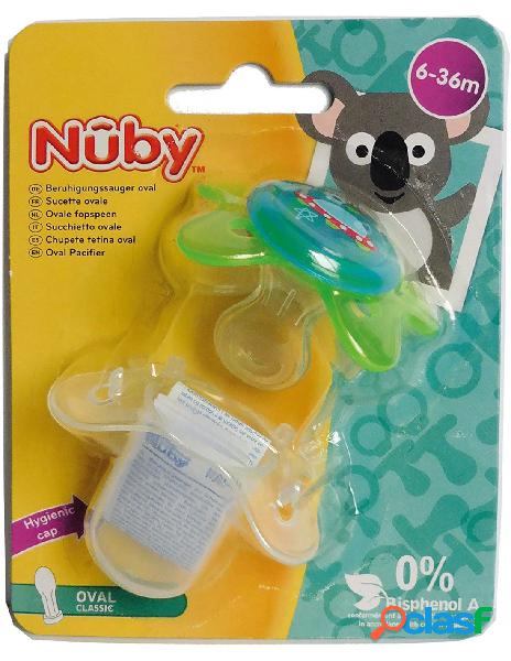 Nuby - nuby id5857mfs succhietto ovale da 6 a 36 mesi colore