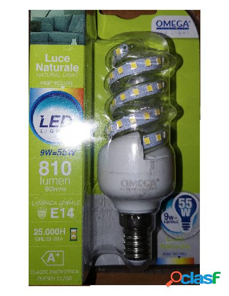 Omega - lampada led forma spiralina 4 giri 9w 810 lumen