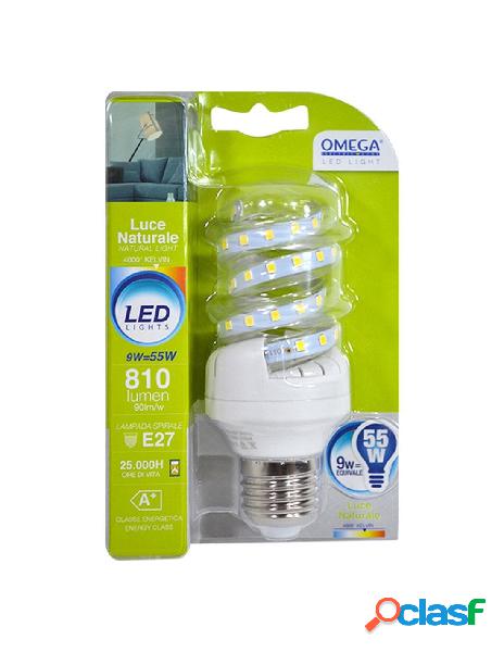 Omega - lampada led spiralina 4 giri 9w 810 lumen 4500 k