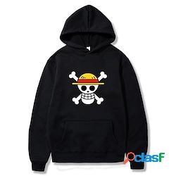 One Piece Monkey D.Rufy Felpa con cappuccio Anime Cartone