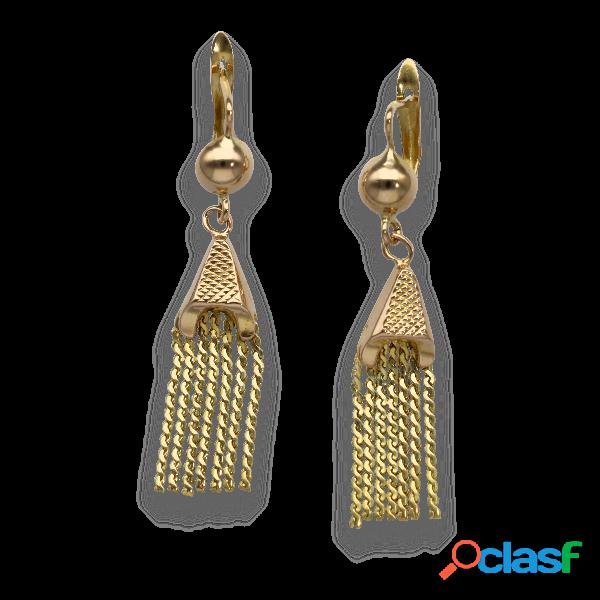 Orecchini pendenti in oro giallo 18kt. - TU