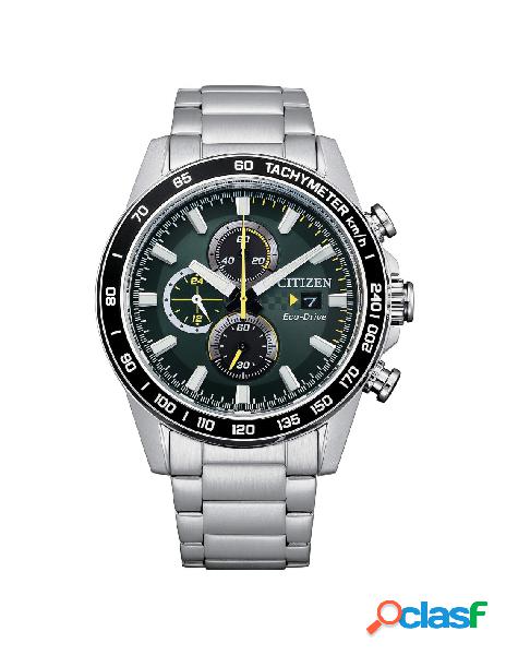 Orologio CITIZEN Uomo Chrono in Acciaio CA0780-87X Green