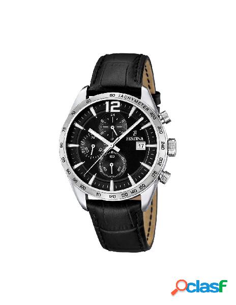 Orologio FESTINA Gent Chrono in Pelle F16760/4 Black