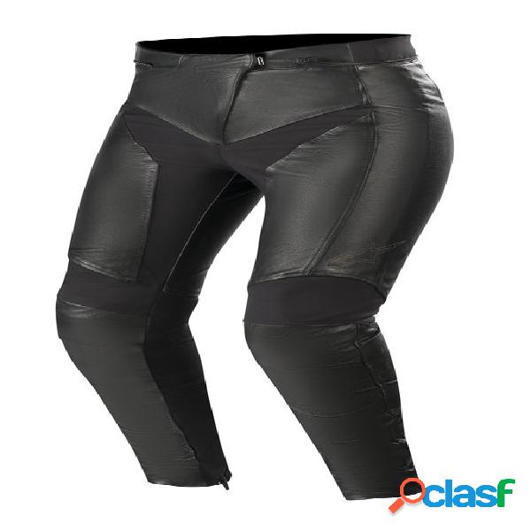 Pantaloni moto donna pelle Alpinestars VIKA v2 Nero