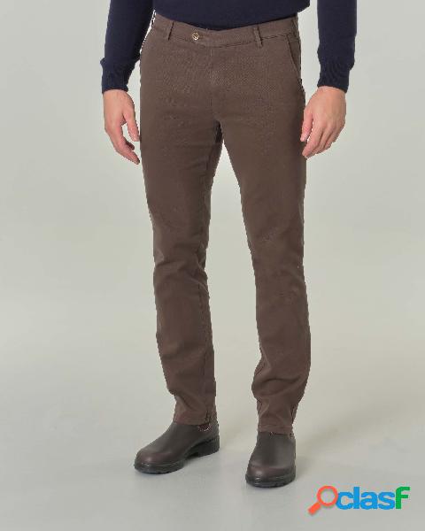 Pantaloni verde militare in tessuto armaturato di cotone