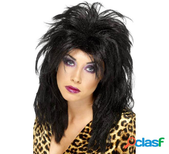 Parrucca pop star black hair per donna