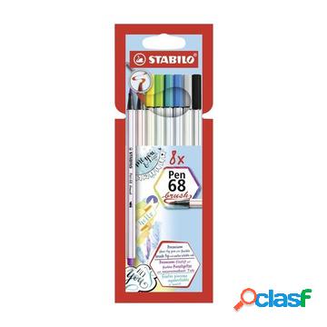 Pen 68 brush marcatore multicolore 8 pezzo(i)