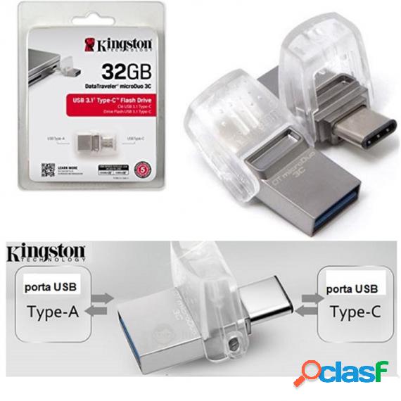 Pendrive 32Gb Datatraveler Microduo Usb 3.0 3.1 Dtduo3C32Gb