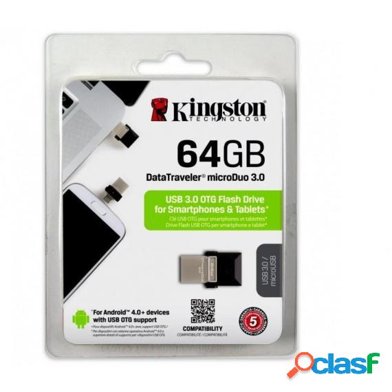Pendrive 64 Gb Datatraveler Microduo Usb 3.0 3.1 Dtduo364Gb