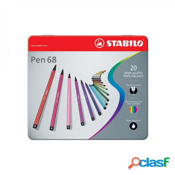 Pennarelli Pen 68 - colori assortiti - Stabilo - scatola in