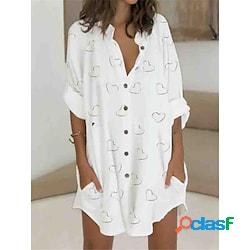 Per donna Abito chemisier Abito casual Vestito a trapezio