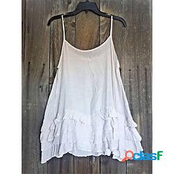 Per donna Abito in cotone e lino Abito casual Abito