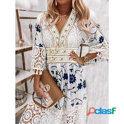Per donna Vestito casual Abito di pizzo Abito estivo