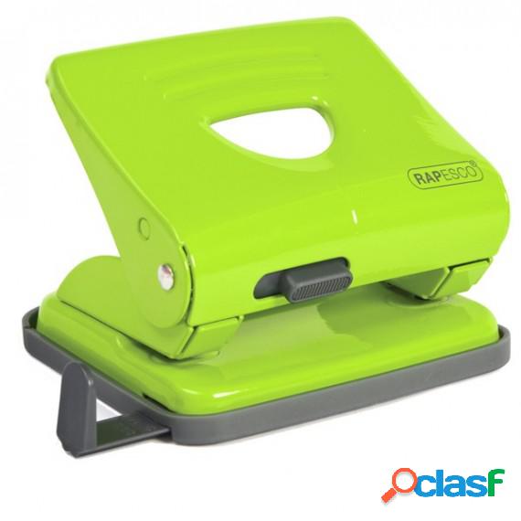 Perforatore 825 - massimo 25 fogli - 2 fori - verde - passo