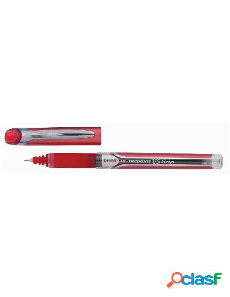 Pilot - penna roller rosso v5 grip ad ago 0.5 mm pilot 12