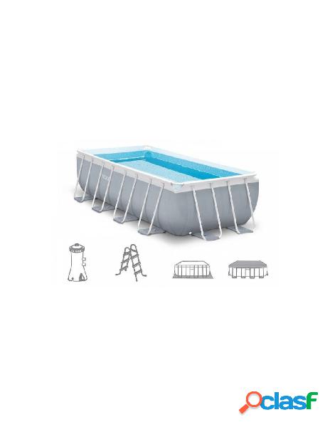 Piscina prisma metal frame 488x244x107 cm con pompa