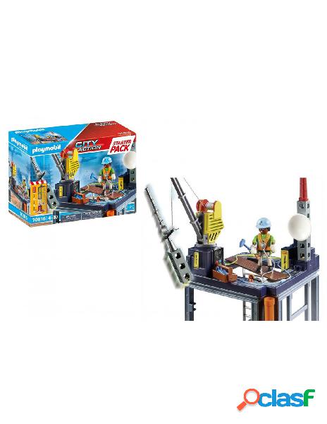 Playmobil - starter pack cantiere con montacarichi