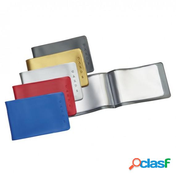 Porta Cards - 6 Tasche interne - PVC - 8,5x5,4 cm - colori