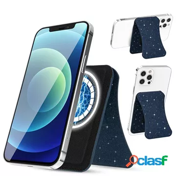 Porta carte magnetiche Kingxbar con supporto - blu