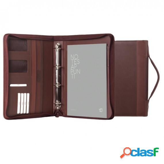 Portablocco Office - con manico - ecopelle - con zip - 28x36