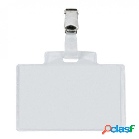 Portanome Pass 3E - 9,5 x 6 cm - metallo - con clip - Sei