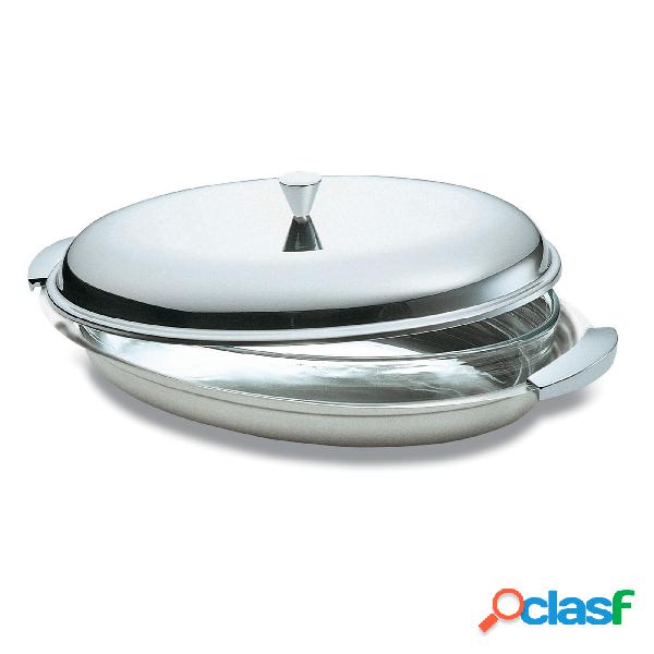 Portapirofila ovale interno in Pirex DOMINO SABBIATO 45 cm