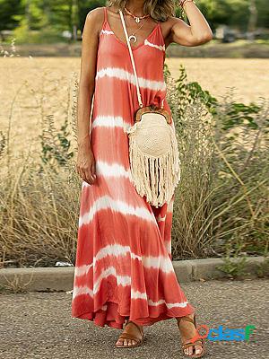 Printed Stripe Oversized Maxi Dresses