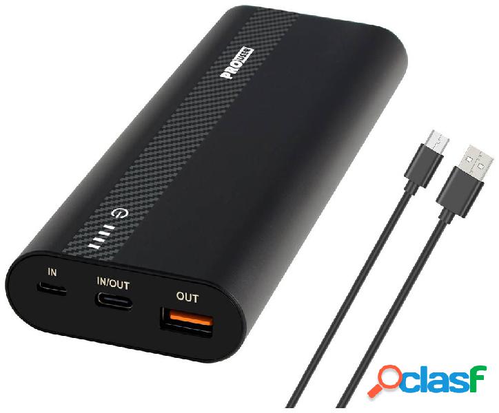 ProUser Sunware Power bank 20000 mAh Ricarica rapida 3.0,