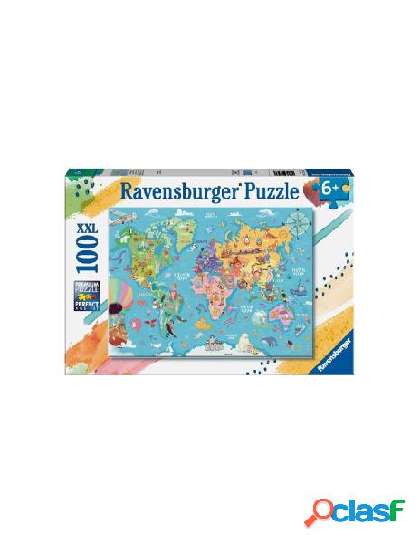 Puzzle 100 pz. xxl mappa del mondo