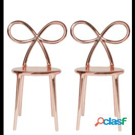 Qeeboo Milano Srl Ribbon Chair Metal Finish - Set Of 2
