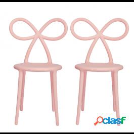 Qeeboo Milano Srl Ribbon Chair - Set Of 2 Pieces Pink