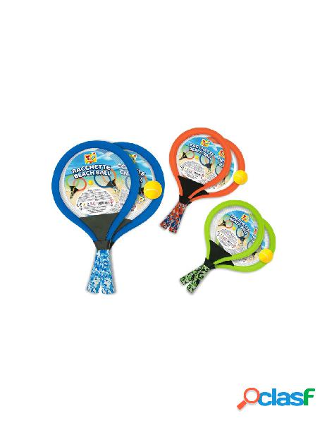 Racchette beach ball con pallina 3 col 50*28cm