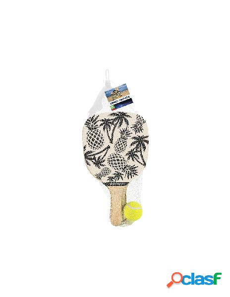 Racchette da spiaggia in legno c/1 pallina tennis