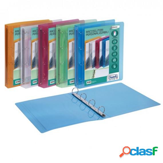 Raccoglitore personalizzabile Lumina - PP - 4 anelli tondi