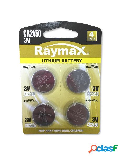 Raymax batteries - batterie a bottone litio cr2450 (set 4