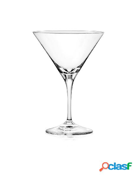 Rcr - rcr set calici martini invino trasparente da 6 pz