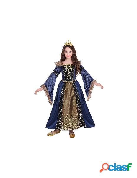 Regina medievale (vestito con sottogonna crinolina, corona)