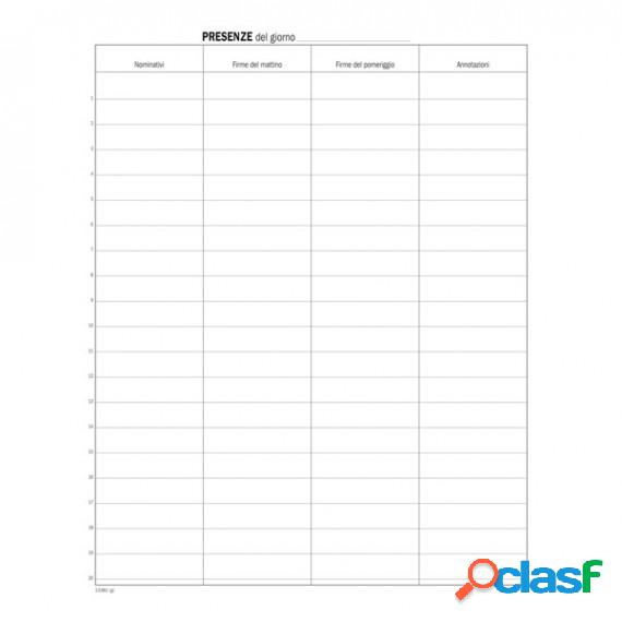 Registro firma presenza - 49 pag - 31 x 24,5 cm -